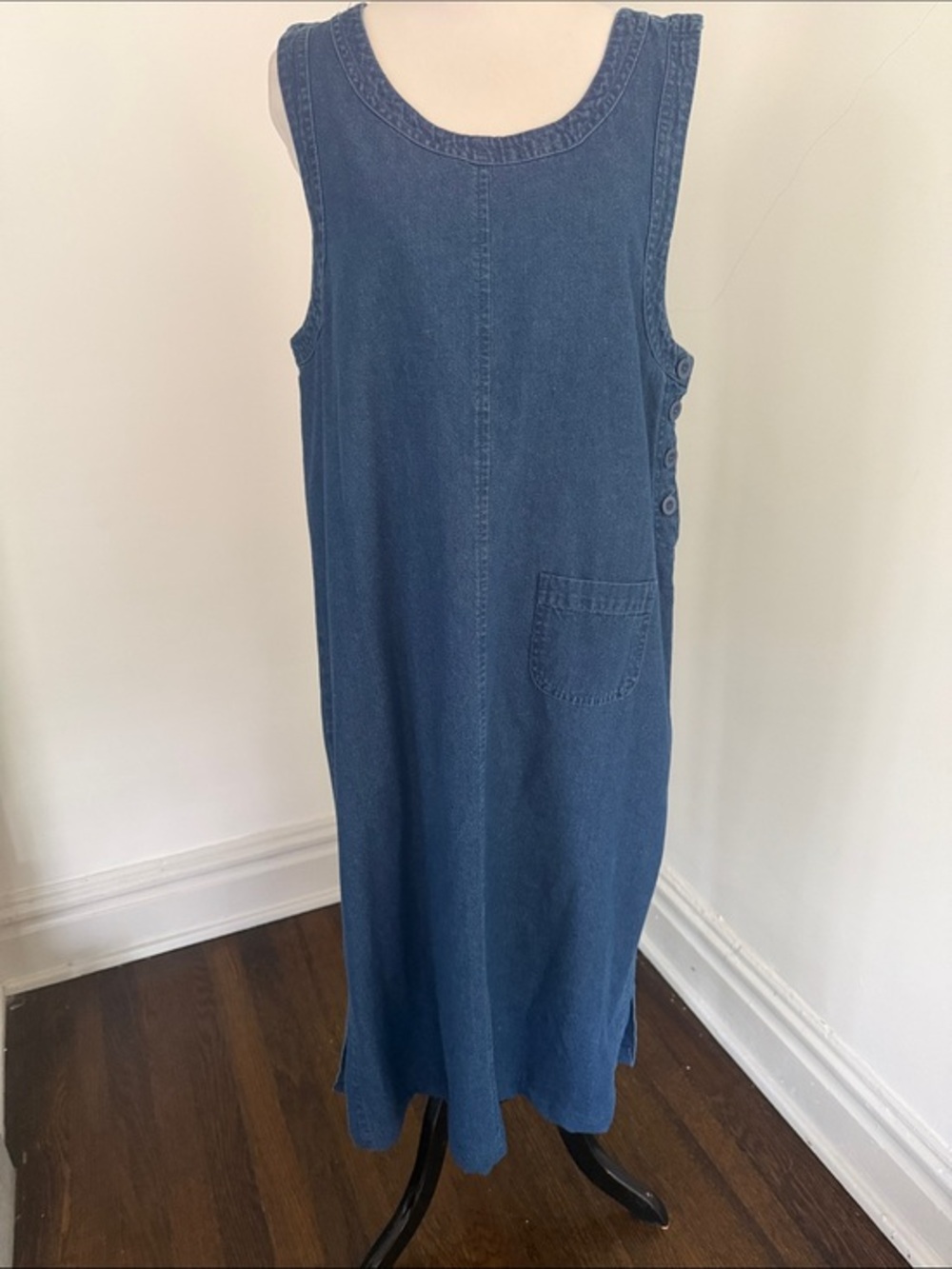 Mountain Lake Denim Blue Sleeveless Shift Dress MP